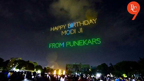 Pune Celebrates PM Modi's Birthday With Dazzling Drone Show