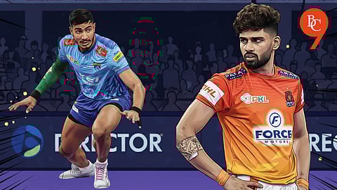Devank Dalal (Bengal Warriors) and Aditya Shinde (Puneri Paltan)