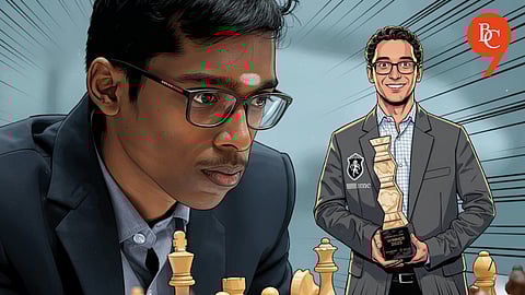 R. Praggnanandhaa(4th) and Fabiano Caruana(1st), Grand Chess Tour 2025