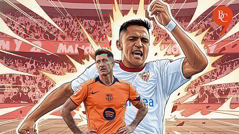 Alexis Sanchez and Robert Lewandowski, Sevilla defeats Barncelona 4-1