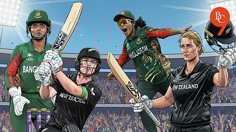 Nigar Sultana, Brook Halliday, Rebaya Khan, Sophie Devine, NZ vs BAN
