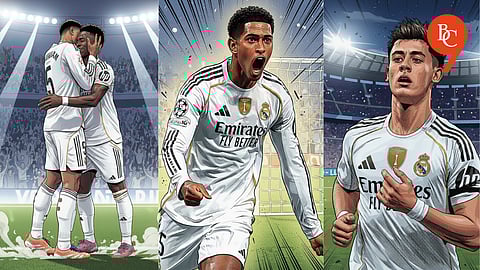 Jude Bellingham, Vinicius Jr., Arda Guler, Real Madrid vs Juventus, UCL