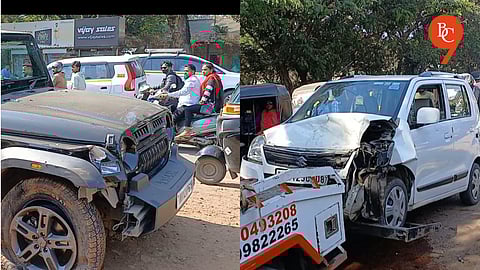 Drunk Driver Crashes Into Two Vehicles on Pune Airport Road; No Injury Reported