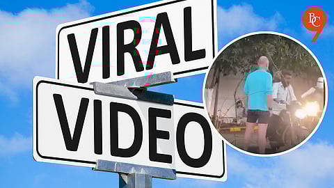 Viral Video: Foreigners Teaches Traffic Rules to Punekars; Stop Them From Driving on Footpath