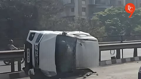 Pune Accident: Speeding Car Overturns Near Navale Bridge on Satara Highway