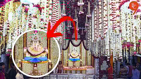 Pune’s Iconic Dagdusheth Ganpati Adorned with 51 Lakh Flowers for Mogra Mahotsav