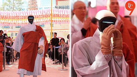 South Korea’s Humanoid Robot Gabi Takes Vows as a Monk, Says “I Will Devote Myself”; Video Goes Viral | Watch