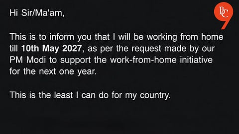 ‘Jai Modi’: Woman Emails HR to Work From Home Till 2027 After PM’s Appeal, Internet in Splits