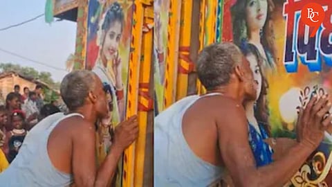 Viral Outrage as Bihar Man Caught Kissing, Licking Girl Posters in Front of Children
