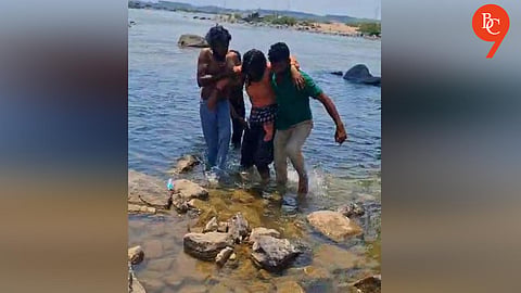 On Camera: Fishermen Rescue Woman After She Jumps Off Bhadrachalam Godavari Bridge