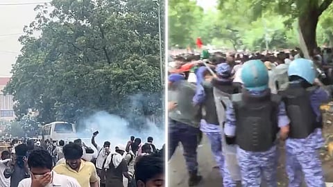 Police Use Tear Gas, Lathi Charges During CJP's 'Sansad Chalo' March; Several Detained