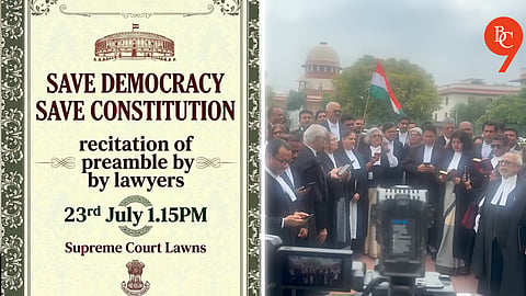 Supreme Court Lawyers Hold Preamble Reading on Court Lawns Amid Row Over Student Protest Crackdown