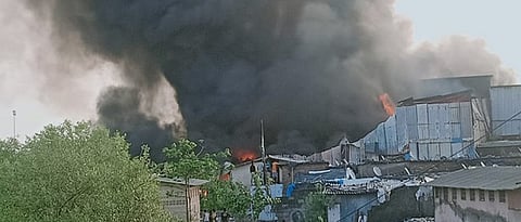 Mumbai: Fire at scrap compound in Mankhurd
