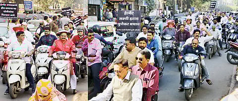 Protests against helmet compulsion continue