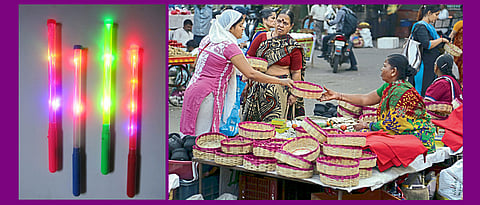 Wooden and LED dandiya sticks in demand this Navratri festival in city