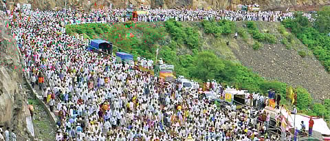 File Photo of devotees in Palkhi procession