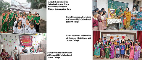 Guru Pournima celebrated across schools in city with fervour