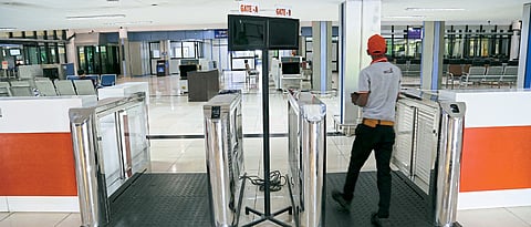 Boarding pass scanner at departure area soon