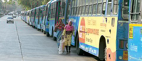 Deserted streets, downed shutters across the city