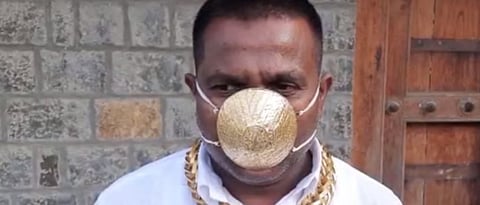 Pune: Man gets mask made of gold worth Rs 2.89 lakh