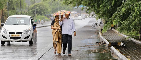 Rainfall in parts of city