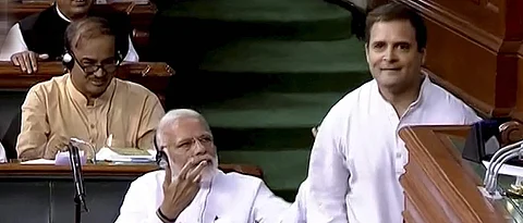 Rahul hugs Modi: Twitter abuzz with jokes on 'hugplomacy', 'pappukijhappi'