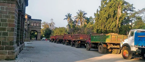 Seven trucks with debris apprehended at UoP campus