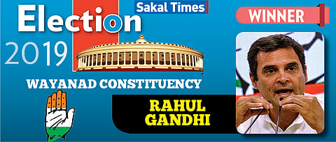 Rahul elected from Wayanad LS seat