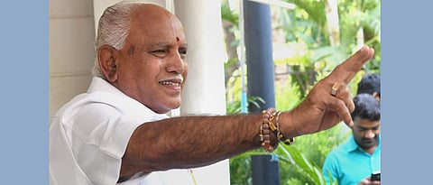 Yeddyurappa meets governor, stakes claim to form government