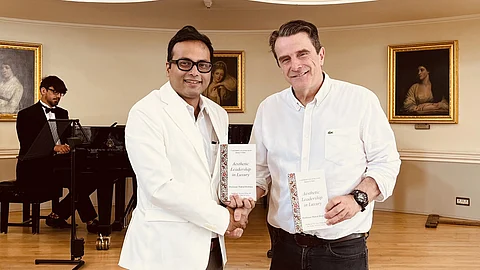 Academician and luxury commentator Professor Mahul Brahma launches his 8th book in the historic site of The Roman Bath