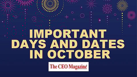 Important Days And Dates In OCTOBER