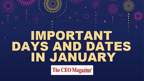 Important Days And Dates In January