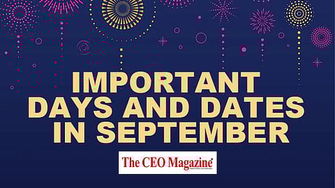 Important Days And Dates In SEPTEMBER