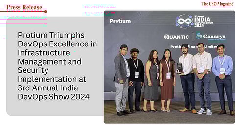 Protium Triumphs DevOps Excellence in Infrastructure Management and Security Implementation at 3rd Annual India DevOps Show 2024