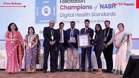 Kauvery Hospitals Team Receiving the NABH Digital health Assessment Award