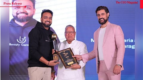 Mahesh Ravaria, Co-founder and CEO, Beauty Garage Professional; Shri Rajendra Agarwal, Former Member of Parliament, Lok Sabha, and Bollywood actor Kunal Kapoor