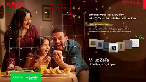 Schneider Electric launches stylish Miluz ZeTa home range of switches and sockets equipped Industry 1st AQI (Air Quality Indicator)
