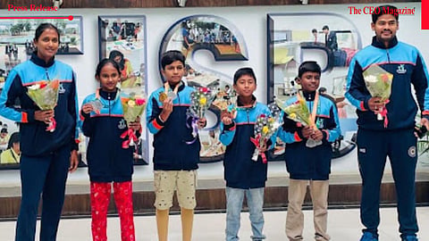 EISB Athletes with their Medal Wins at Stairs Youth National Games, 2025