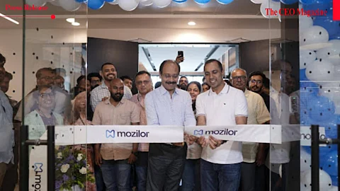 Susanth Kurunthil, CEO, Infopark Kerala along with Anvar TK, CEO, Mozilor Technologies Pvt. Ltd inaugurating the flagship office of Mozilor in Kochi