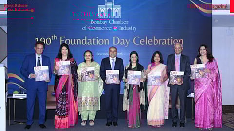 Unveiling of DEI Book - L to R - Sandeep Khosla, Dr Indu Shahani, Pinky Mehta, Sudhanshu Vats, Arundhati Bhattacharya, Latha Venkatesh, Rajiv Anand and Meenakshi Priyam