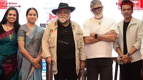 Prahlad Kakkar, Manoj Bajpayee & Rakeysh Omprakash Mehra with Mrs Vishakha Bhujbal and Dr. Priya Menon Nair at METamorphosis organised by MET - Institute of Mass Media