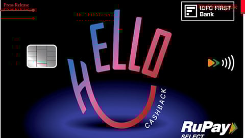 IDFC FIRST Bank launches FD backed Hello Cashback Credit Card with up to 5% Cashback