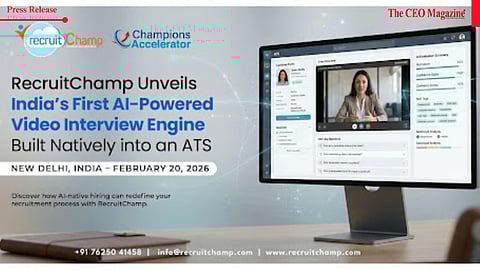 RecruitChamp unveils India’s first AI-Powered Video interview engine built natively into an ATS at AI India Summit 2026
