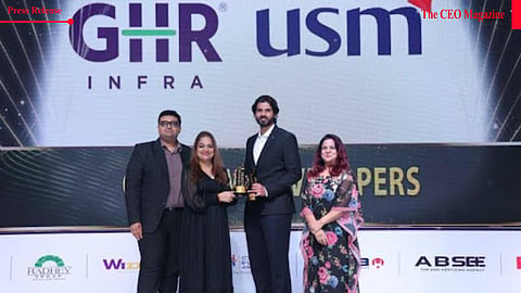 Mr. Rohit Reddy Vangala, Director, GHR Infra, Accepted the Award in Person at Realty+ Conclave & Excellence Awards
