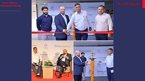 Gulzar Malhotra, CEO, Gera Developments and Manoj Dandare, AGM, Maharashtra Metro Rail Corporation Limited, at the metro access inauguration at Gera’s Imperium Gateway, PCMC