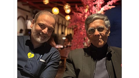 (L-R) Dr. Huzaifa Khorakiwala, Founder, I Am Peacekeeper Movement, Prof. Mohan Munasinghe (Right), Nobel Peace Laureate 2007