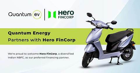 Quantum Energy Partners with Hero FinCorp to Enable Easy Financing for Electric Scooters
