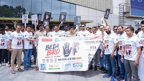 “BEDA BRO” – Lulu Mall Bengaluru Joins Hands With Bengaluru City Police For Anti-Drug Awareness Rally