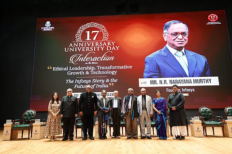 Ideas and Enterprise Can Create Jobs in India to Make it a Developed Country: Infosys Founder N.R. Narayana Murthy at JGU’s 17th University Day