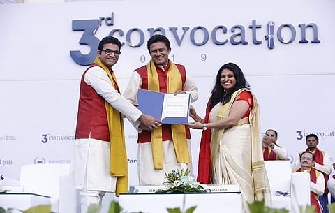Padma Shri. Anil Kumble and Former Miss World Manushi Chhilar graced the 3rd Annual Convocation of Parul University